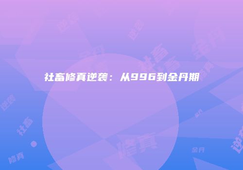 社畜修真逆袭：从996到金丹期