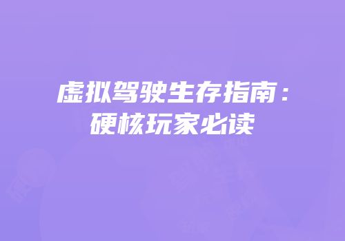 虚拟驾驶生存指南：硬核玩家必读