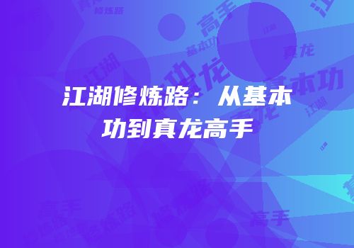 江湖修炼路：从基本功到真龙高手