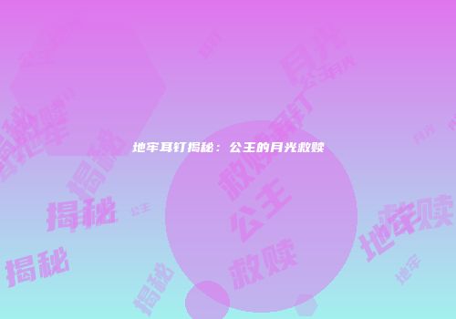 地牢耳钉揭秘：公主的月光救赎