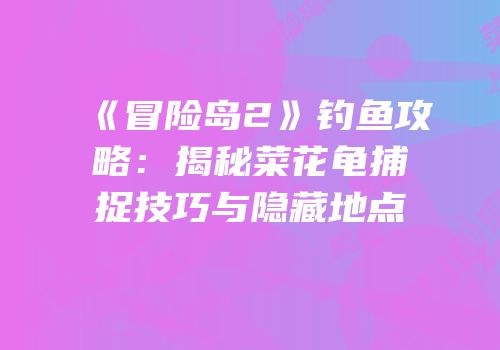 《冒险岛2》钓鱼攻略：揭秘菜花龟捕捉技巧与隐藏地点