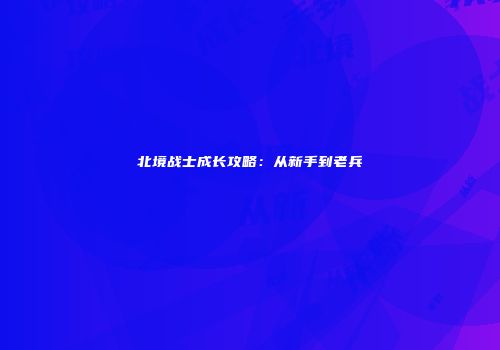 北境战士成长攻略：从新手到老兵