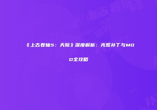 《上古卷轴5：天际》深度解析：光照补丁与MOD全攻略