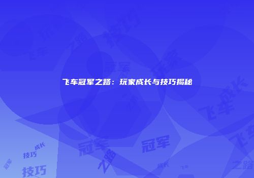 飞车冠军之路：玩家成长与技巧揭秘