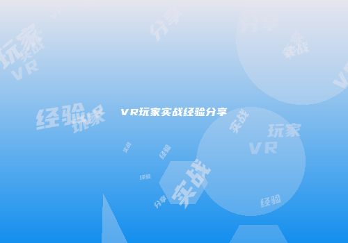 VR玩家实战经验分享