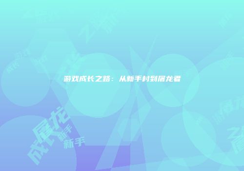 游戏成长之路：从新手村到屠龙者
