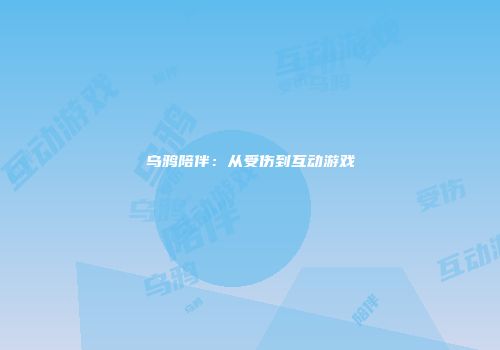 乌鸦陪伴：从受伤到互动游戏