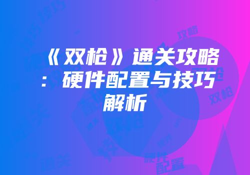 《双枪》通关攻略：硬件配置与技巧解析