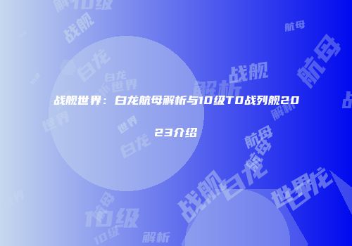 战舰世界：白龙航母解析与10级T0战列舰2023介绍