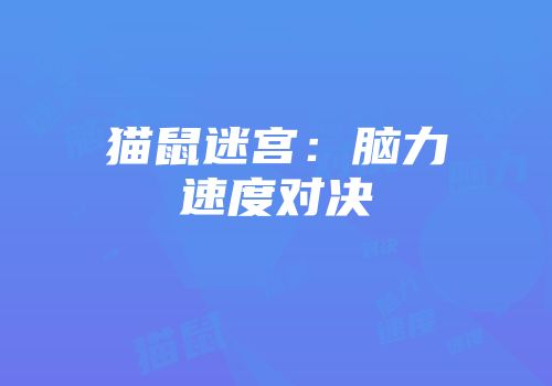 猫鼠迷宫：脑力速度对决
