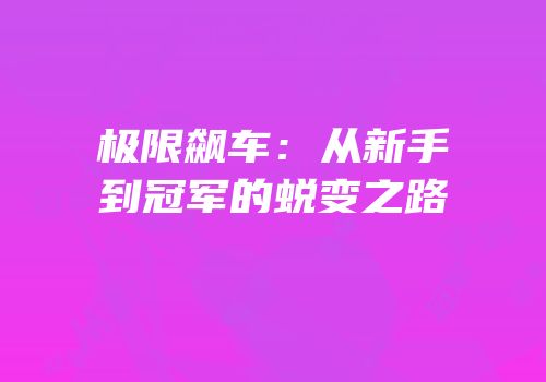 极限飙车：从新手到冠军的蜕变之路