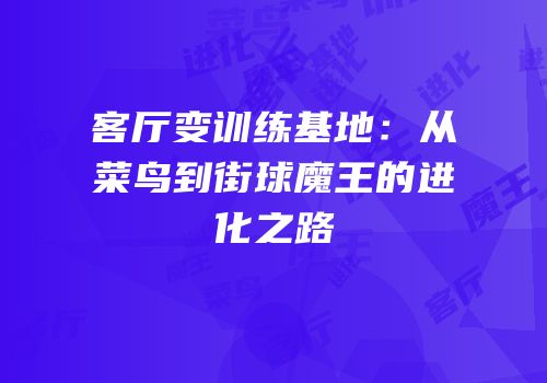 客厅变训练基地：从菜鸟到街球魔王的进化之路