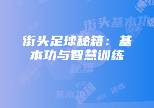 街头足球秘籍：基本功与智慧训练