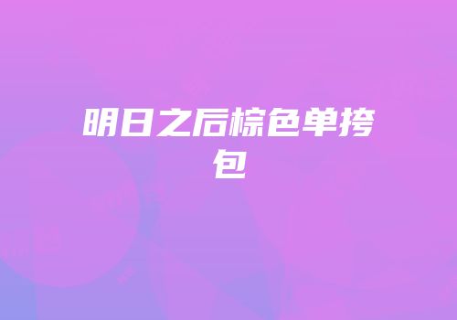 明日之后棕色单挎包