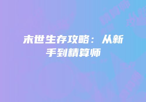 末世生存攻略：从新手到精算师