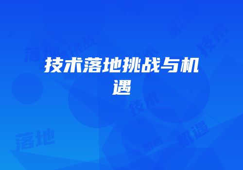 技术落地挑战与机遇