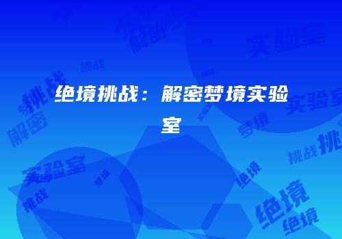 绝境挑战：解密梦境实验室