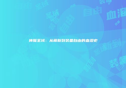神魔圣域：从萌新到装备自由的血泪史
