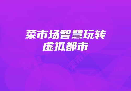 菜市场智慧玩转虚拟都市