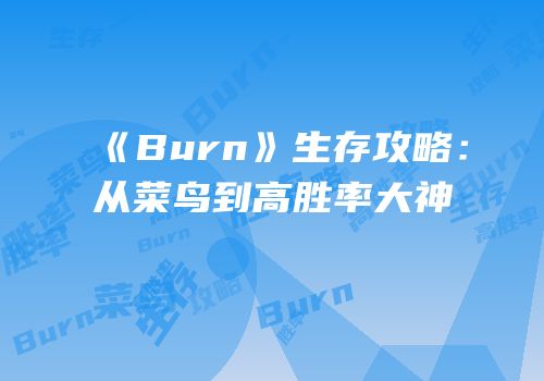 《Burn》生存攻略：从菜鸟到高胜率大神