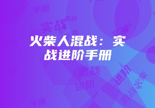 火柴人混战：实战进阶手册