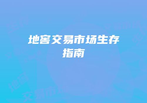 地窖交易市场生存指南