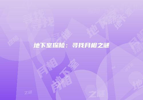 地下室探险：寻找月相之谜