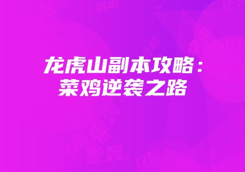 龙虎山副本攻略：菜鸡逆袭之路
