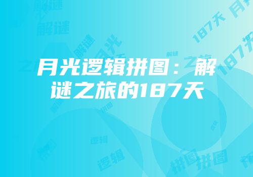 月光逻辑拼图：解谜之旅的187天