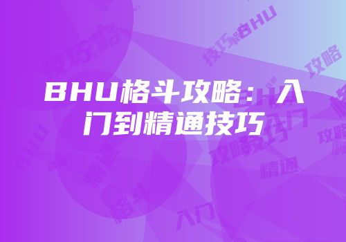 BHU格斗攻略：入门到精通技巧