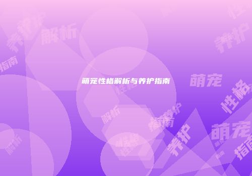 萌宠性格解析与养护指南