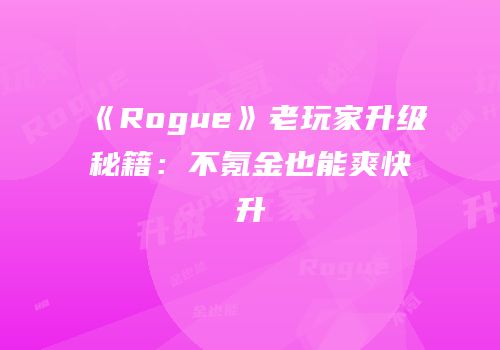 《Rogue》老玩家升级秘籍：不氪金也能爽快升