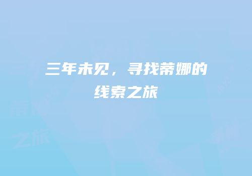 三年未见，寻找蒂娜的线索之旅