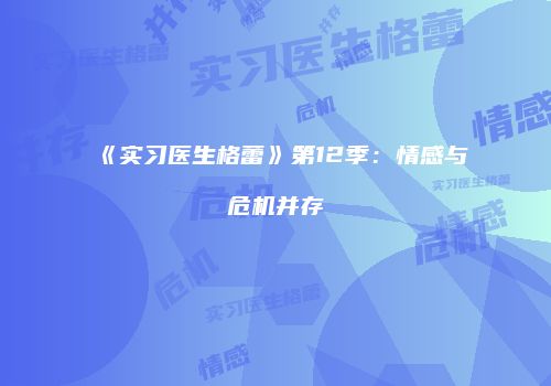 《实习医生格蕾》第12季：情感与危机并存