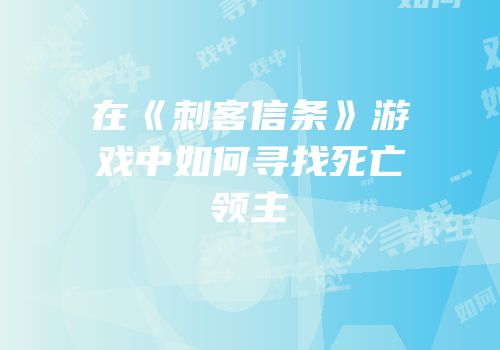 在《刺客信条》游戏中如何寻找死亡领主