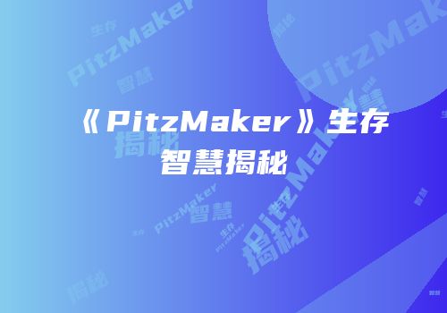 《PitzMaker》生存智慧揭秘