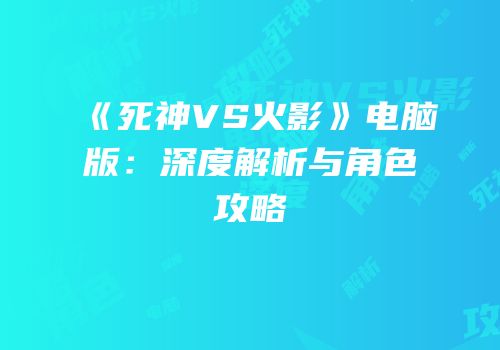 《死神VS火影》电脑版：深度解析与角色攻略