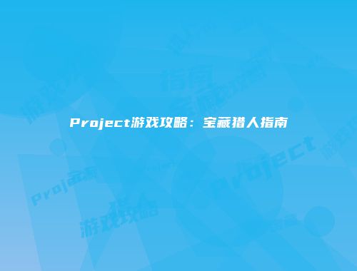 Project游戏攻略：宝藏猎人指南
