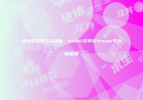 绝地求生英文名揭秘：PUBG及其在Steam平台的表现