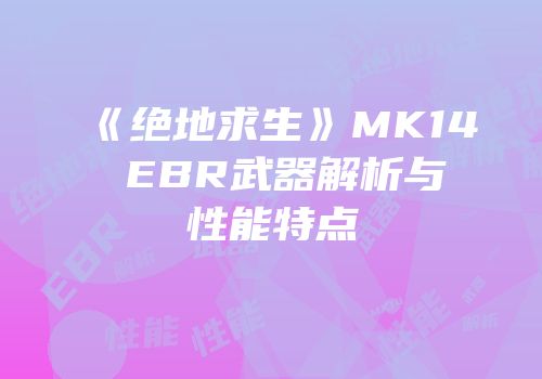 《绝地求生》MK14 EBR武器解析与性能特点