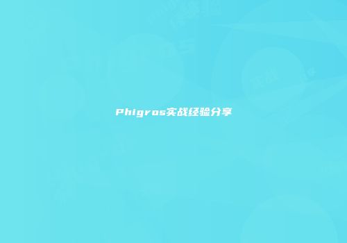 Phigros实战经验分享