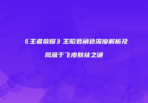 《王者荣耀》王昭君角色深度解析及凤凰于飞皮肤袜之谜