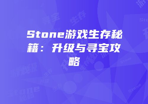 Stone游戏生存秘籍：升级与寻宝攻略