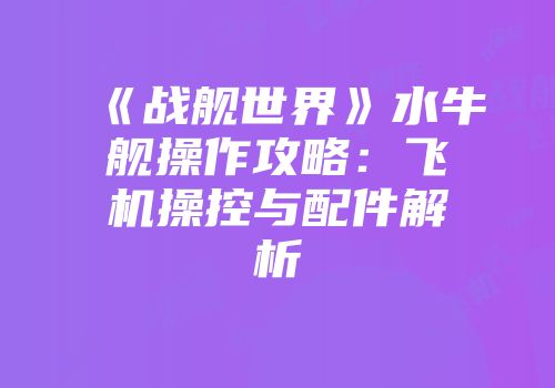 《战舰世界》水牛舰操作攻略：飞机操控与配件解析