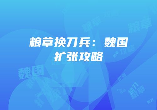 粮草换刀兵：魏国扩张攻略