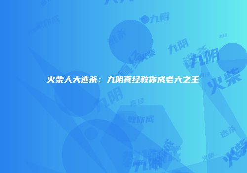 火柴人大逃杀：九阴真经教你成老六之王