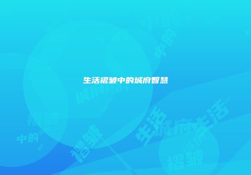 生活褶皱中的城府智慧