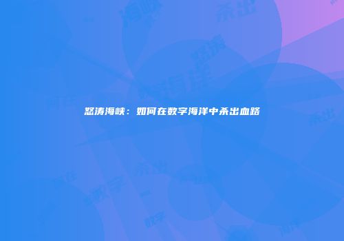 怒涛海峡：如何在数字海洋中杀出血路