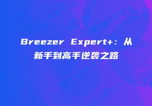 Breezer Expert+：从新手到高手逆袭之路