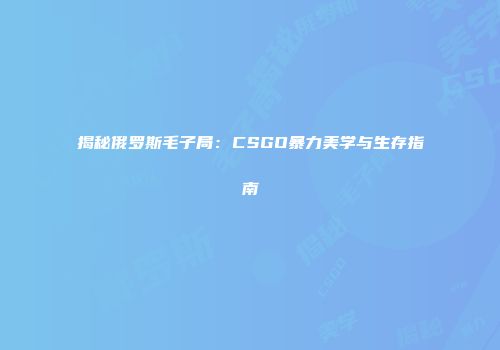 揭秘俄罗斯毛子局：CSGO暴力美学与生存指南